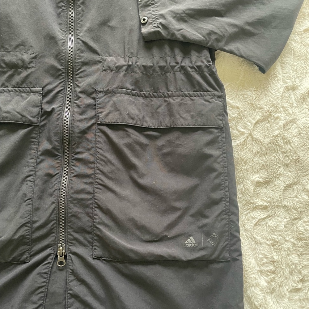 Adidas Performance Long Black Hooded Jacket - Picture 2 of 11